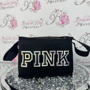 PINK Victoria's Secret cooler bag holographic shiny Black Women's Bag